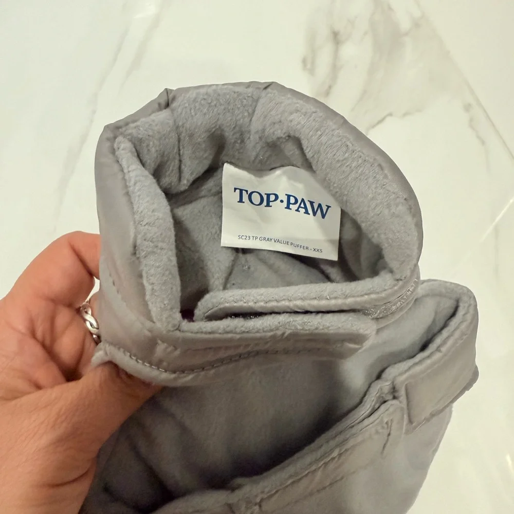 Top Paw Gray‎ Quilted Dog Jacket XXS